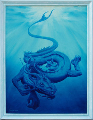 painting, dragon art, Izhar Rott,