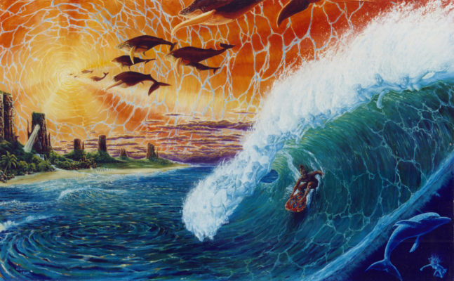 magic carpet ride, painting, psychedelic art, Izhar Rott, Shaun Herron