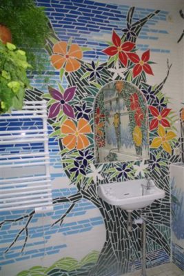mozaik art, Izhar Rott, bathroom design