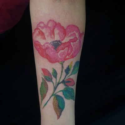 Izhar Rott Flower Tattoo