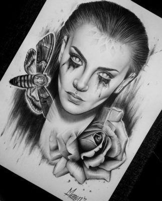 Manon Light Art Painting, reaistic drawing,