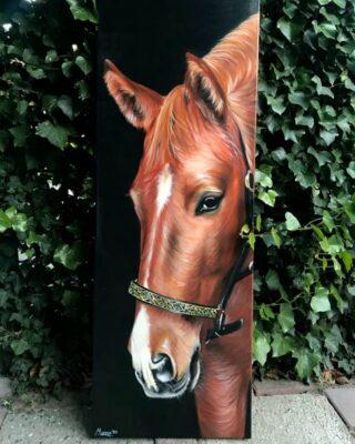 horse painting, acrylic painting animal art, light art tattoo, Manon Light Art Painting