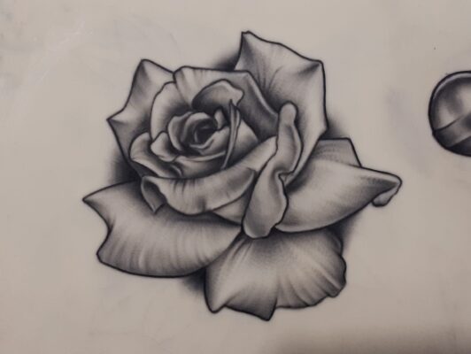 tattoo design, light art tattoo, fake skin tattoo, rose tattoo