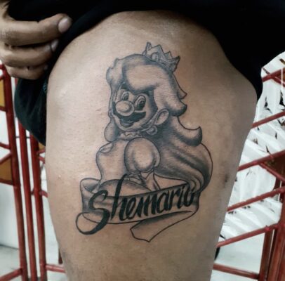 shemario, mario kart, tattoo amsterdam, light art tattoo, women tattooer