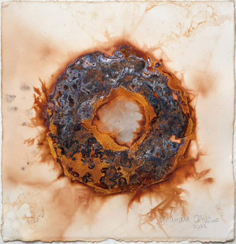 Rust print on Somerset paper by Mariana Oliveira