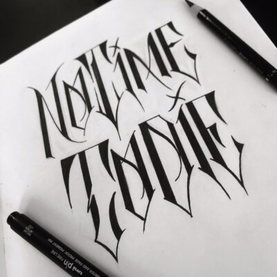 Lightart tattoo, calligraphy, tattoo design, tattoo flash