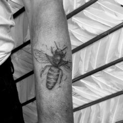 Lightart tattoo, insect tattoo, bee tattoo