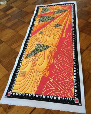 Right on Mountain Tattoo, Psychedelic Propaganda Art