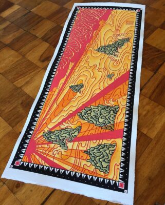 Right on Mountain Tattoo, Psychedelic Propaganda Art