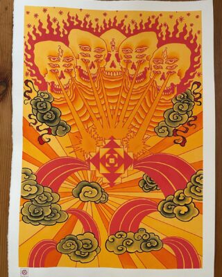 Right on Mountain Tattoo, Psychedelic Propaganda Art