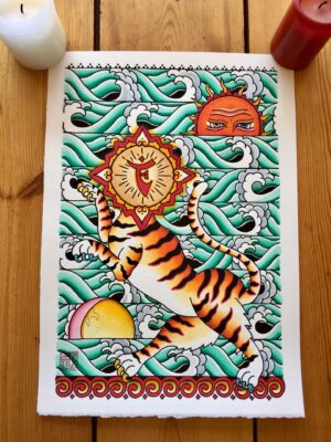 Right on Mountain Tattoo, Psychedelic Propaganda Art