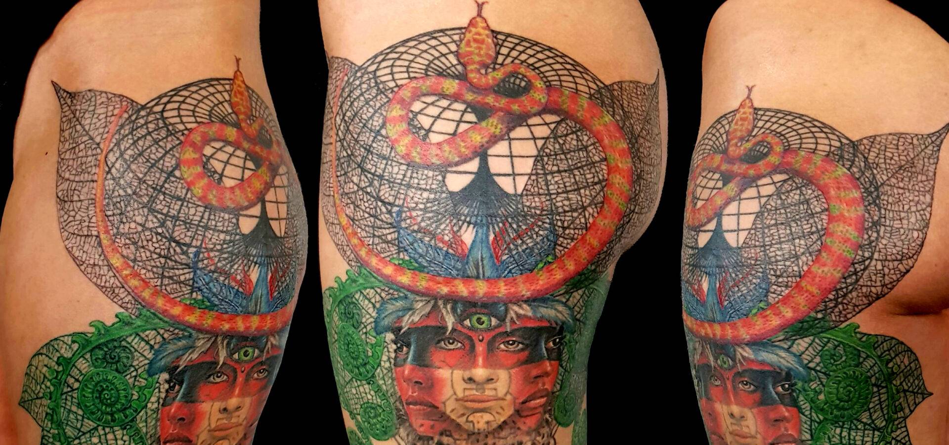 ayahuasca tattoo, Izhar Rott tattoo Amsterdam
