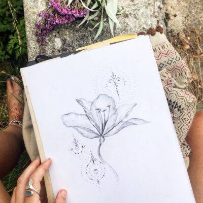 Emily Ink & Earth hand poke tattoo artist